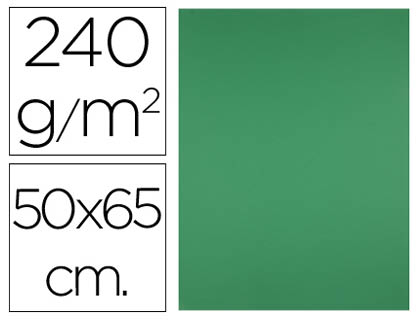 Cartulina Liderpapel 50x65cm. 240g/m² verde Navidad